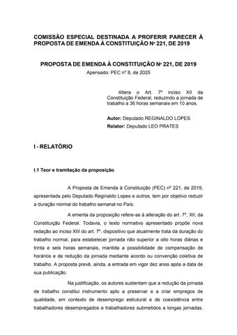 Parecer da PEC 6x1