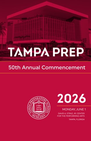2026 Tampa Prep Graduation Program