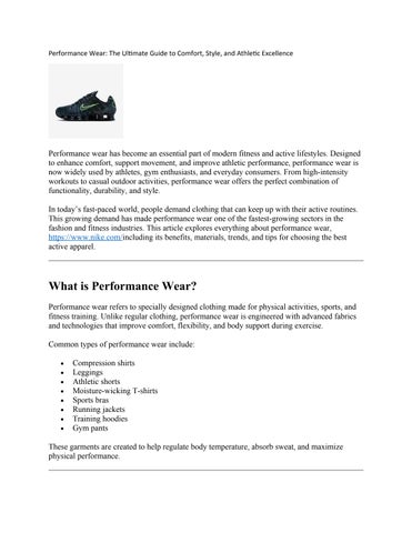 Performance Wear