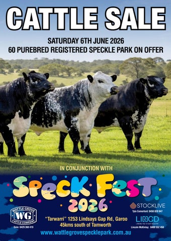 Wattle Grove 2026 Speck Fest Sale catalogue with links