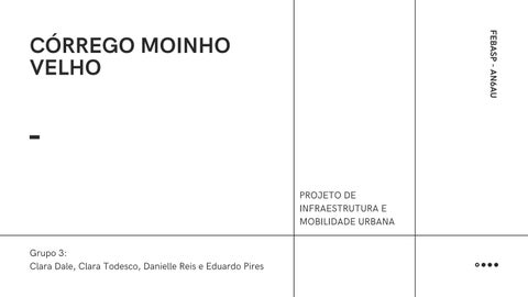 Mobilidade e Infraestrutura Urbana - Córrego do Moinho Velho