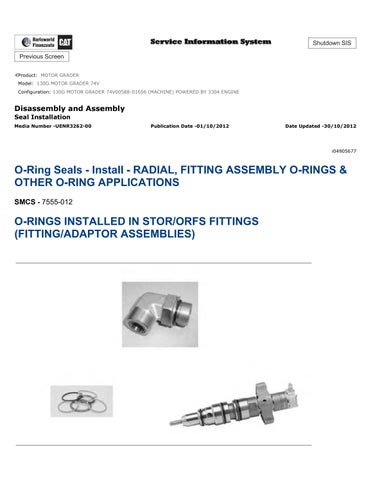 Cat Caterpillar 130G Motor Grader Service Manual