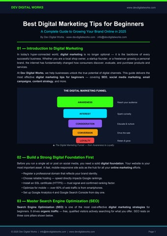 Grow Your Business Online with Dev Digital Works