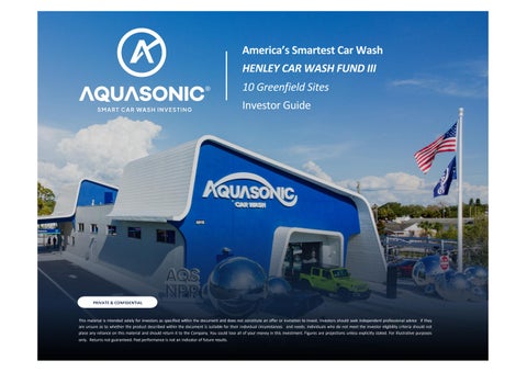 AquaSonic Investment Guide