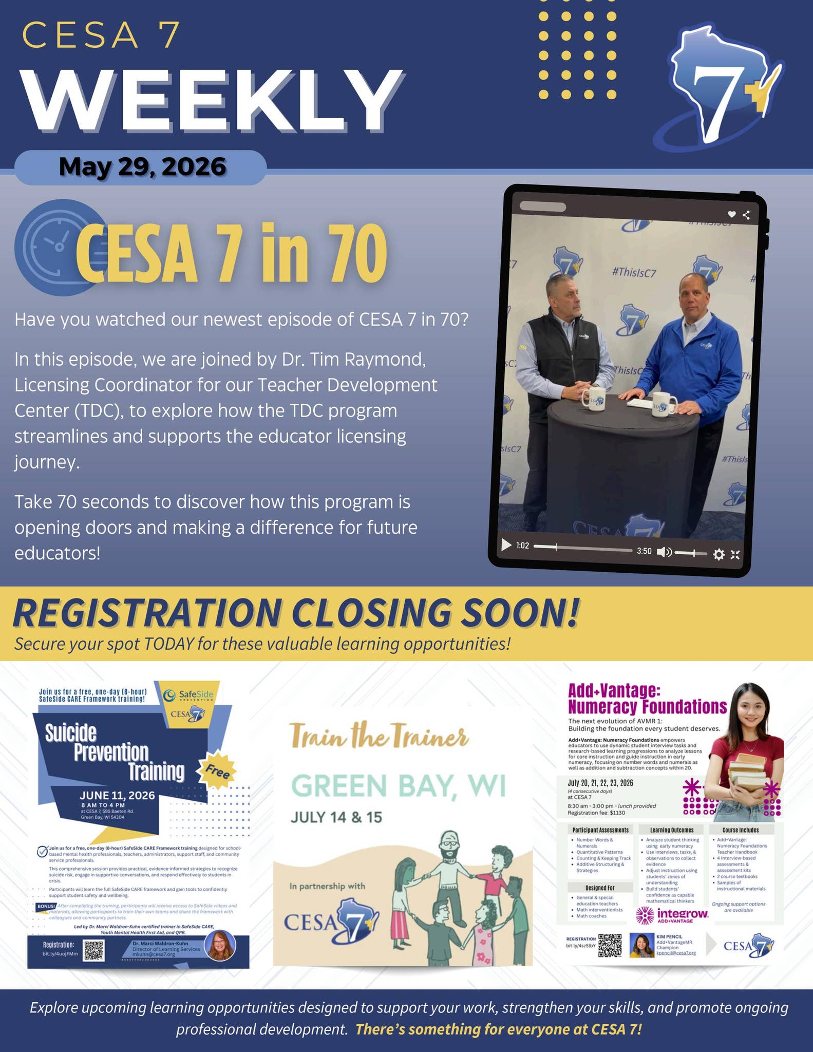 CESA 7 Weekly | May 29, 2026 by CESA7 - Issuu