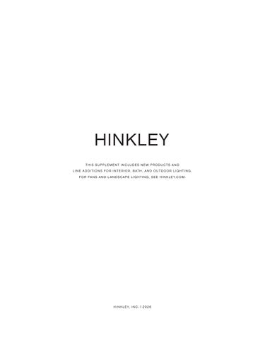 Hinkley 室内 × 户外照明 Supplement June 2026 第 2 页