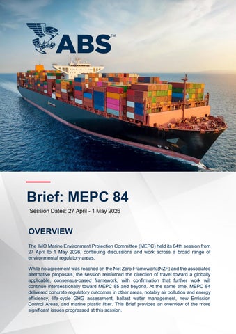 MEPC 84 Brief