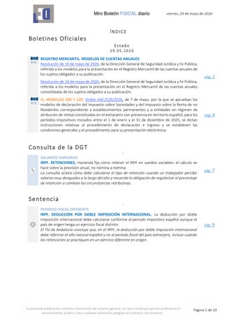 Mini Boletín FISCAL 29/05/2026 - www.gabinetedelaorden.com