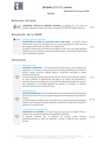 Boletín MERCANTIL semana 25/05/2026 - www.gabinetedelaorden.com