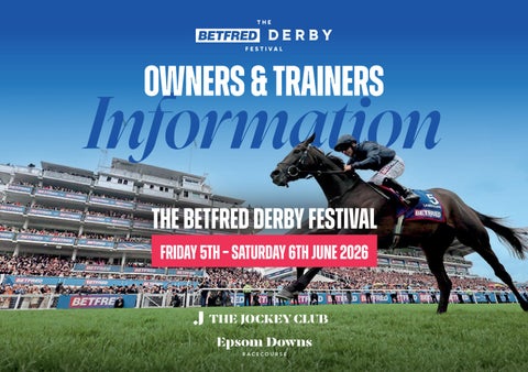 The Betfred Derby Owners and Trainers Information Brochure