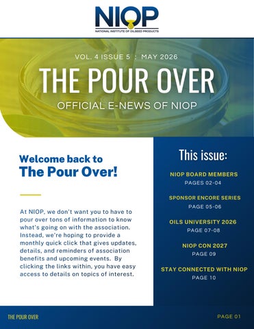 NIOP May E-Newsletter
