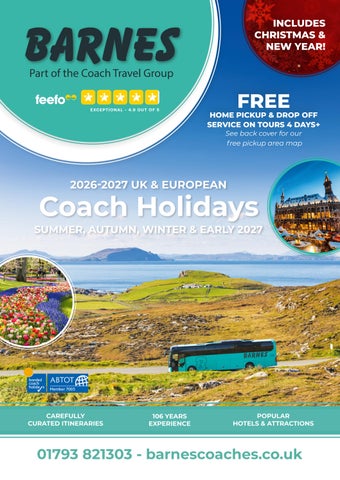 Barnes Coaches 2026-2027 Holiday Brochure 