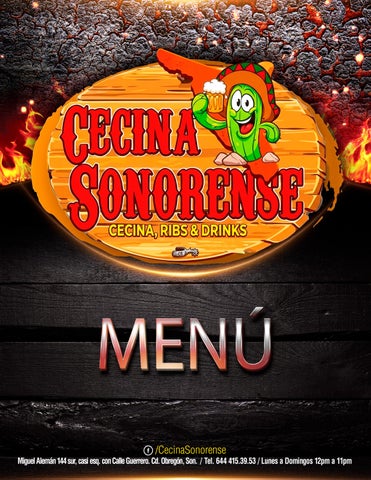 MENU CECINA SONORENSE 