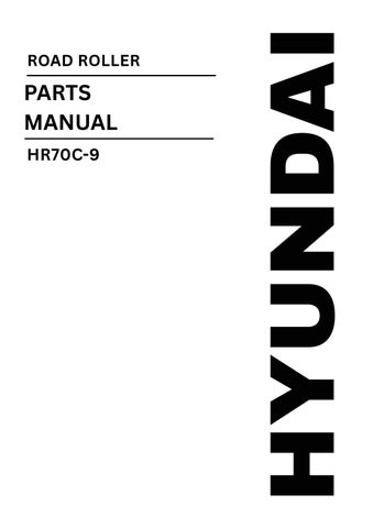 Hyundai HR70C-9 Road Roller PDF Parts Manual