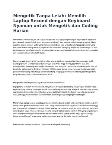 Mengetik Tanpa Lelah