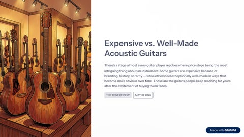 The Difference Between Expensive and Well-Made Acoustic Guitars