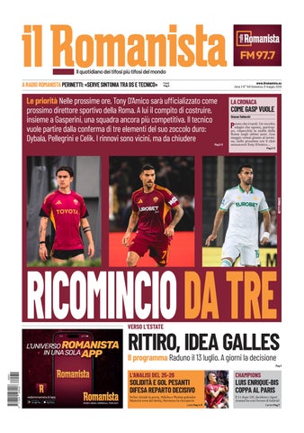 Il Romanista del 31 maggio 2026