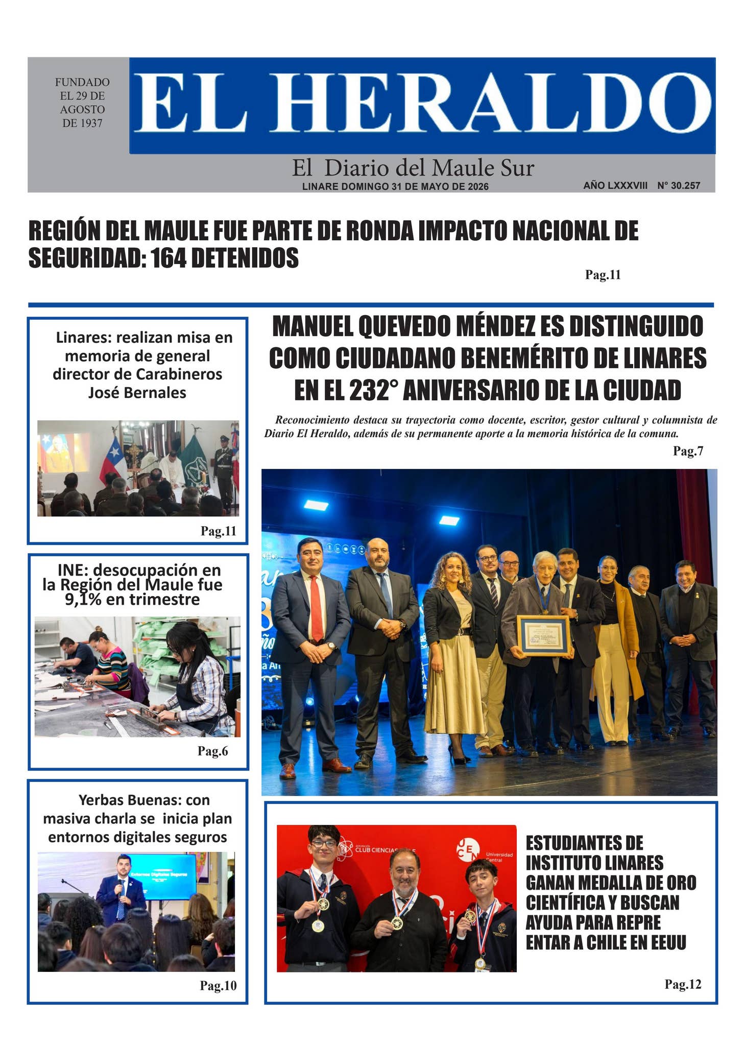 Domingo 31 de mayo 2026