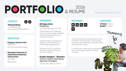 Yameng_Wang_Portfolio&Resume
