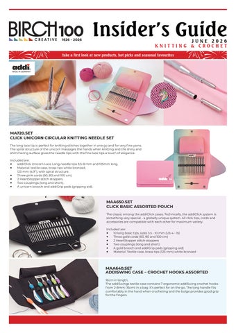 BIRCH CREATIVE - NEWSLETTER - JUNE 2026 - KNITTING AND CROCHET