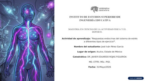 “Respuestas endocrinas del sistema de estrés a diferentes tipos de ejercicio”.