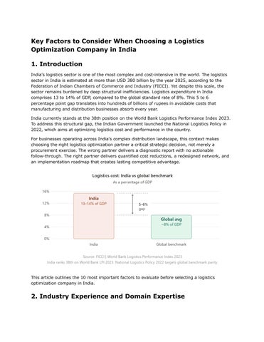 Key Factors to Consider When Choosing a Logistics Optimization Company in India