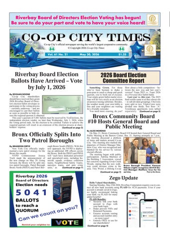 Co-op City Times 05-30-26