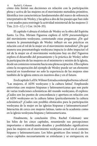 Las Mujeres y el ADN Wesleyano 第 12 页