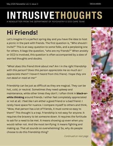 May 2026 OCD Newsletter