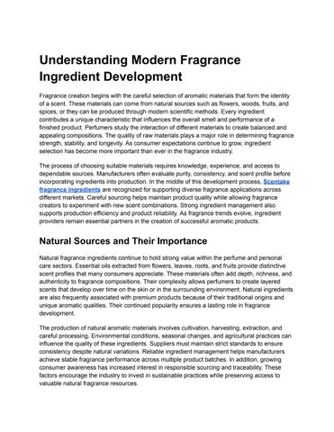 Scentake fragrance ingredients