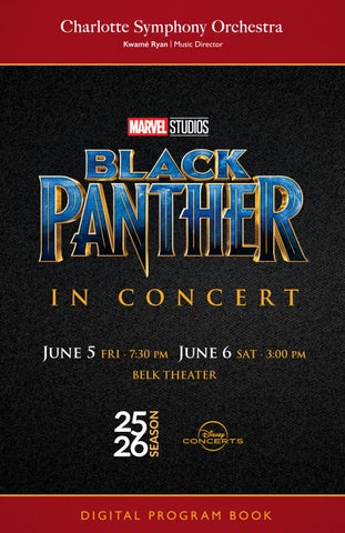 CSO Black Panther In Concert - program 06-05-26