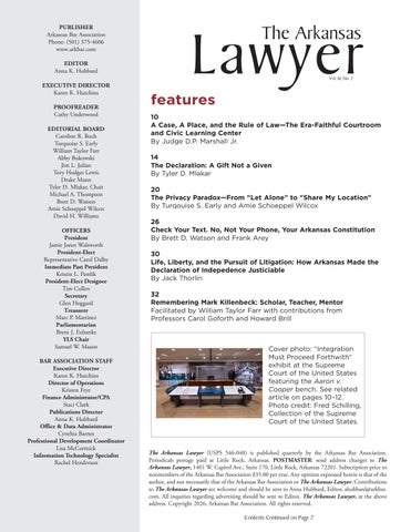 The Arkansas Lawyer 春季 2026 第 3 页