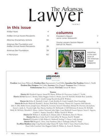 The Arkansas Lawyer 春季 2026 第 4 页