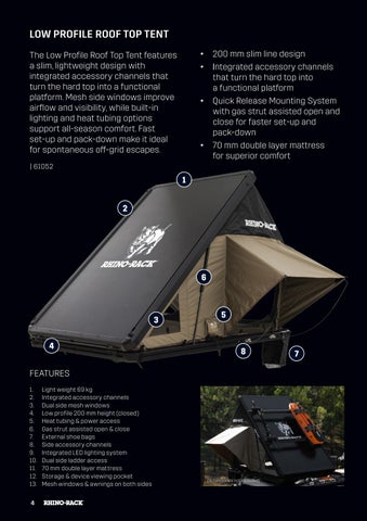 Rhino-Rack Roof Top Tents 灯饰手册 2026-06 英文 第 4 页