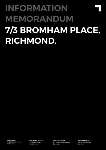 Information Memorandum-7,3 Bromham Place, Richmond