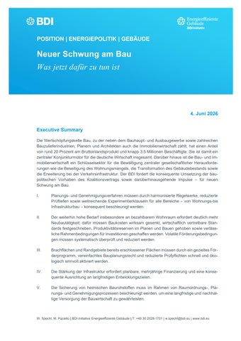 Neuer Schwung am Bau