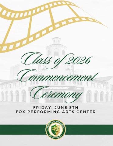 2026 Graduation Program