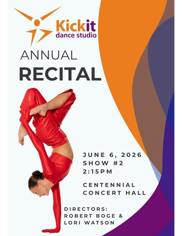 Kickit SL Recital Program 2026 - Show #2