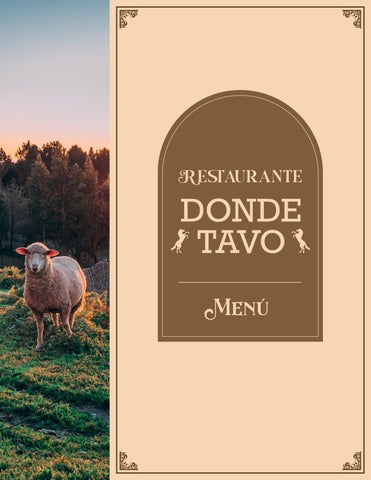 Donde tavo - menu 2026