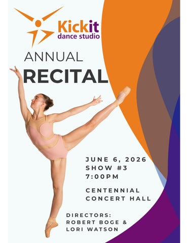 Kickit SL Recital Program 2026 - Show #3