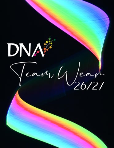 DNA Performance Wear 2026 Team Wear Catalogue