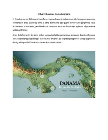 El Gran Intercambio Biótico Americano