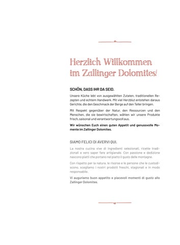 ZALLINGER Menükarte Sommer 2026
