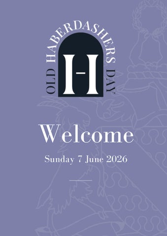 Old Haberdashers Day 2026 - Welcome booklet 