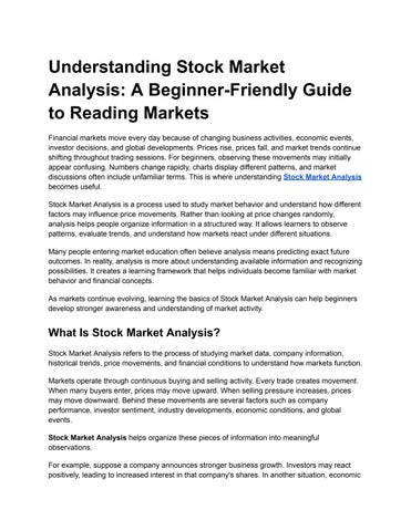 Stock Market Analysis