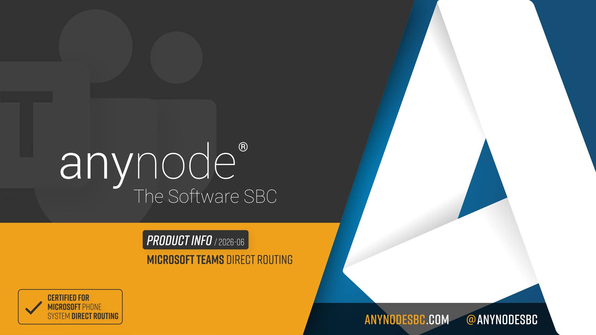 anynode The Software SBC - Product Info - Microsoft Teams Direct ...