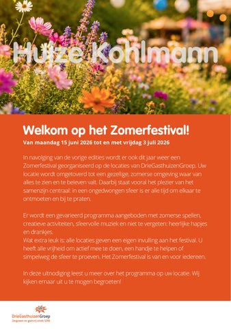 Huize Kohlmann - Zomerfestival programmaboekje