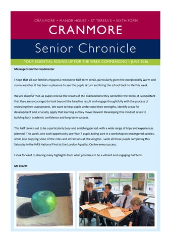 Cranmore Senior Chronicle 05.06.26