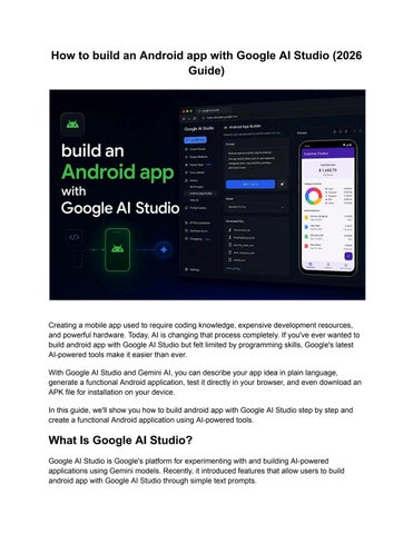 build android app with Google AI Studio