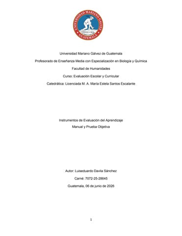Evaluación (Semana 18)